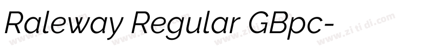Raleway Regular GBpc字体转换